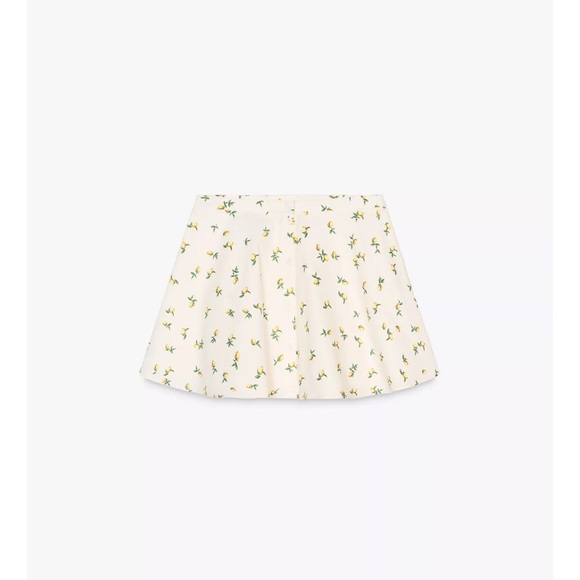 Zara Lemon Print Skirt Size XS - Picture 3 of 5